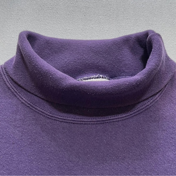 Vintage Adidas Sweatshirt Mens Large Purple Turtleneck - Picture 2 of 9